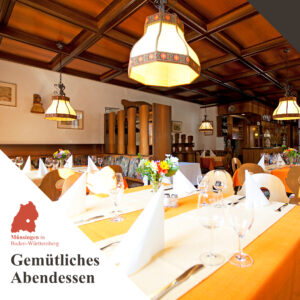 Beitrag Die Wittstaig gemütliches Abendessen